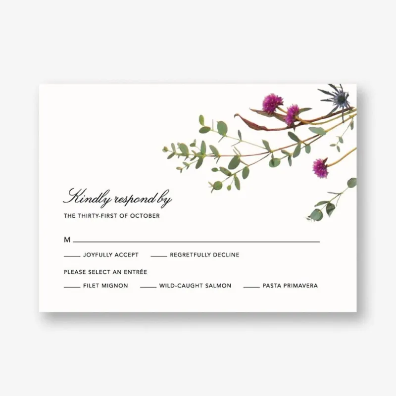 Fleurs Sauvages Response Card sold by Paper Source