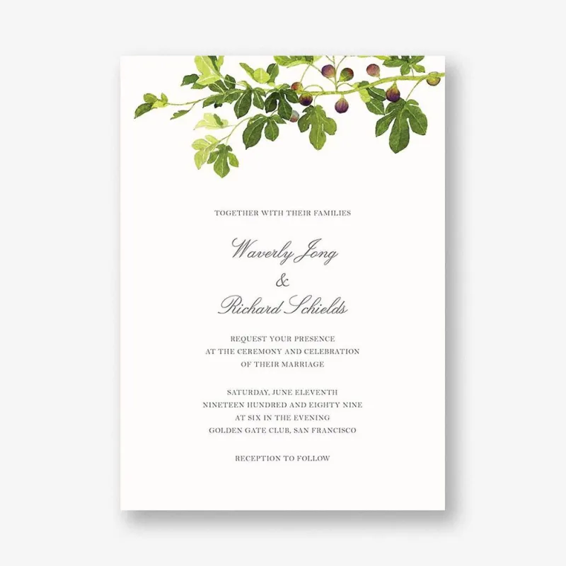 Fig Branches Wedding Invitation sold by Paper Source