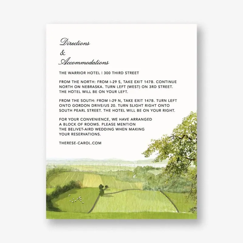 Devonshire Information Card sold by Paper Source