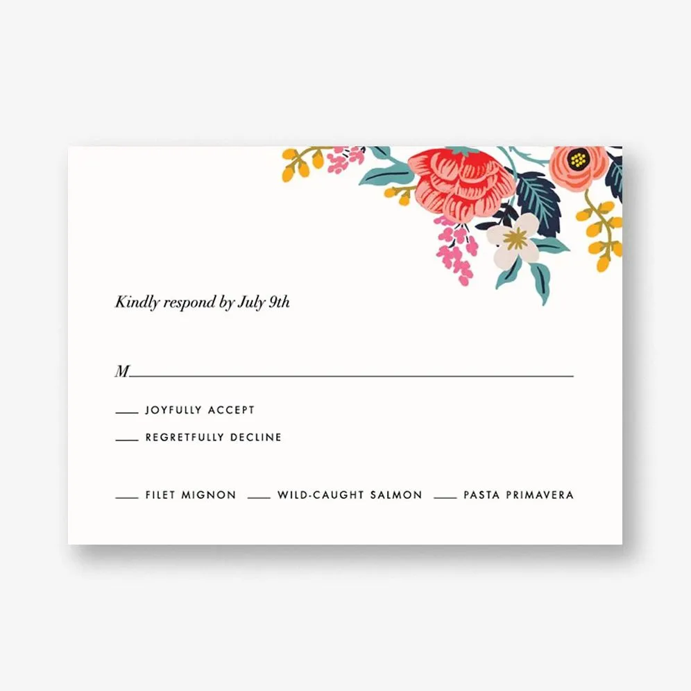 Birch Monarch Response Card sold by Paper Source