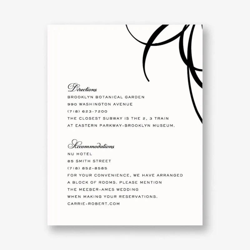 Belle Boulevard Information Card sold by Paper Source