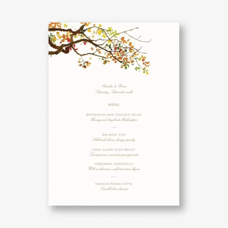 Autumn Boughs Menu sold by Paper Source