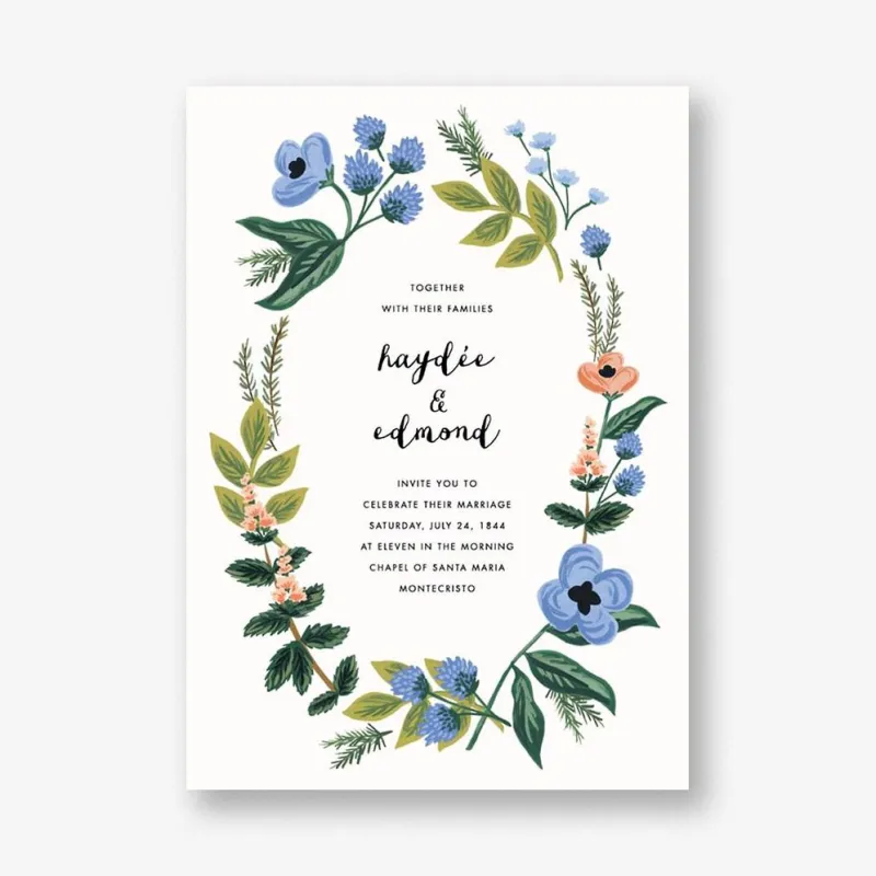 August Herbarium Wedding Invitation sold by Paper Source