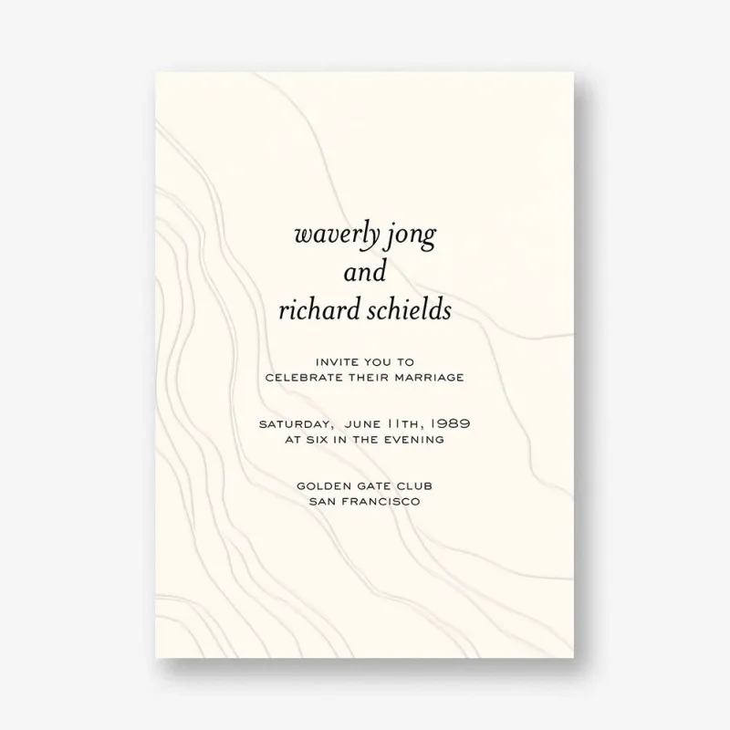 Wavy Impressions Wedding Invitation sold by Paper Source