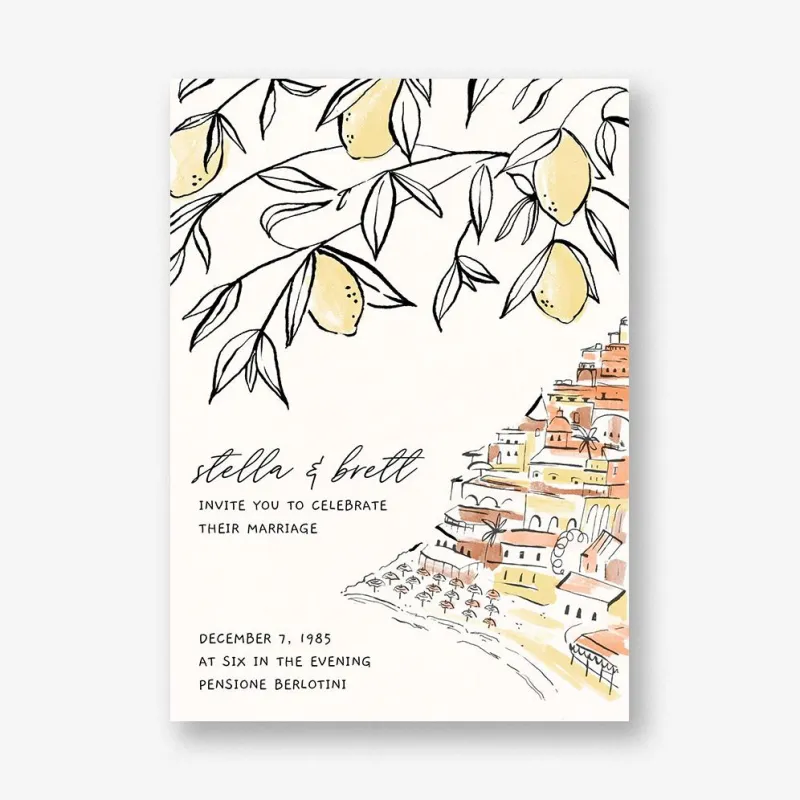 Amalfi Romance Wedding Invitation sold by Paper Source