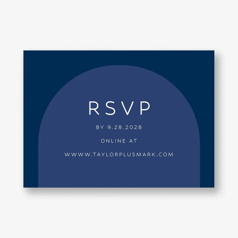 Colorful Arch Response Card sold by Paper Source