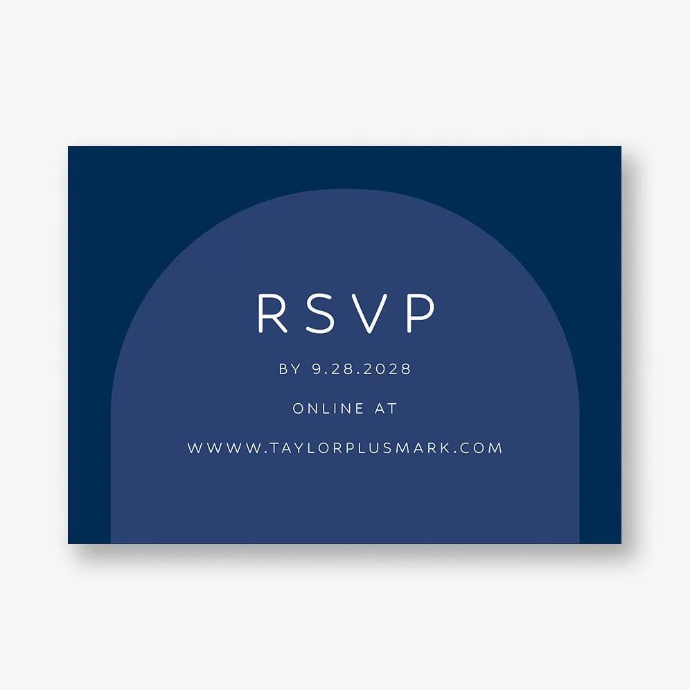 Colorful Arch Response Card sold by Paper Source