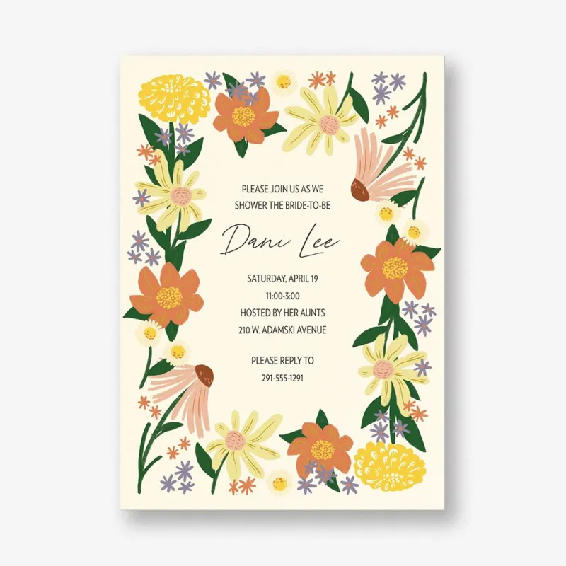 Sunny Chrysanthemum Bridal Shower Invitation sold by Paper Source