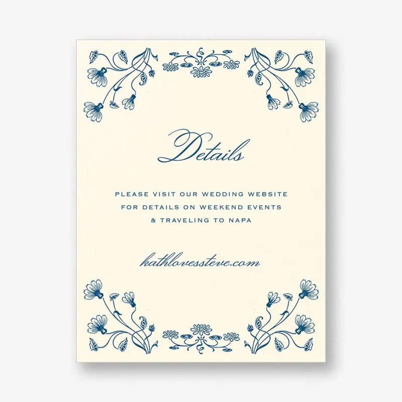 Nouveau Poppy Information Card sold by Paper Source