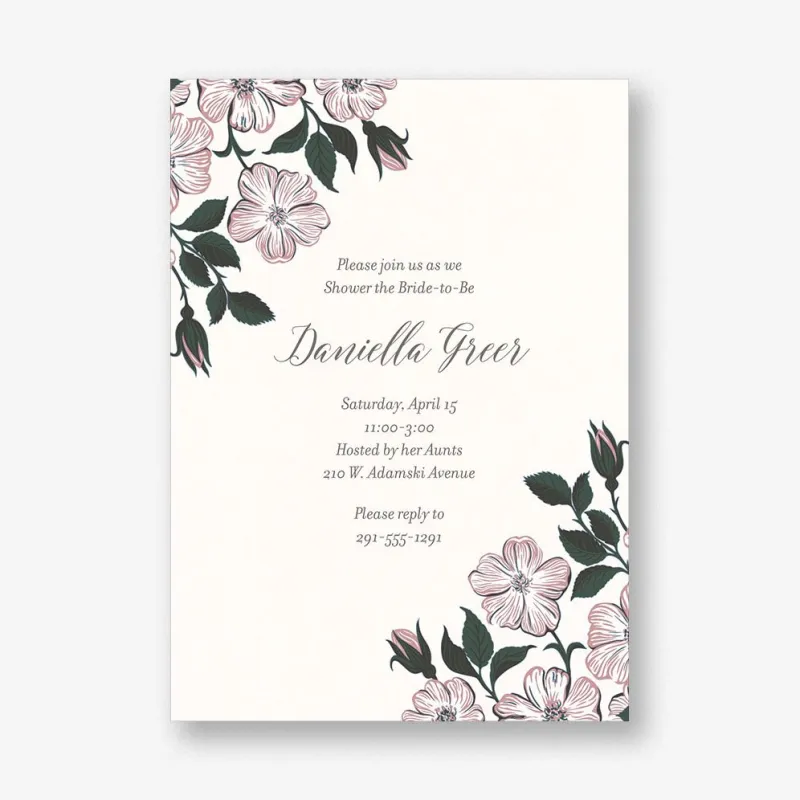 Dogwood Bunch Bridal Shower Invitation sold by Paper Source
