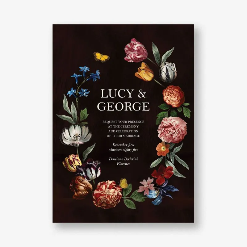 Midnight Bloom Wedding Invitation sold by Paper Source