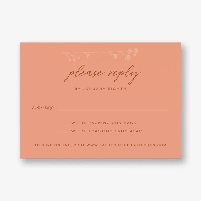 Dried Floral Response Card sold by Paper Source