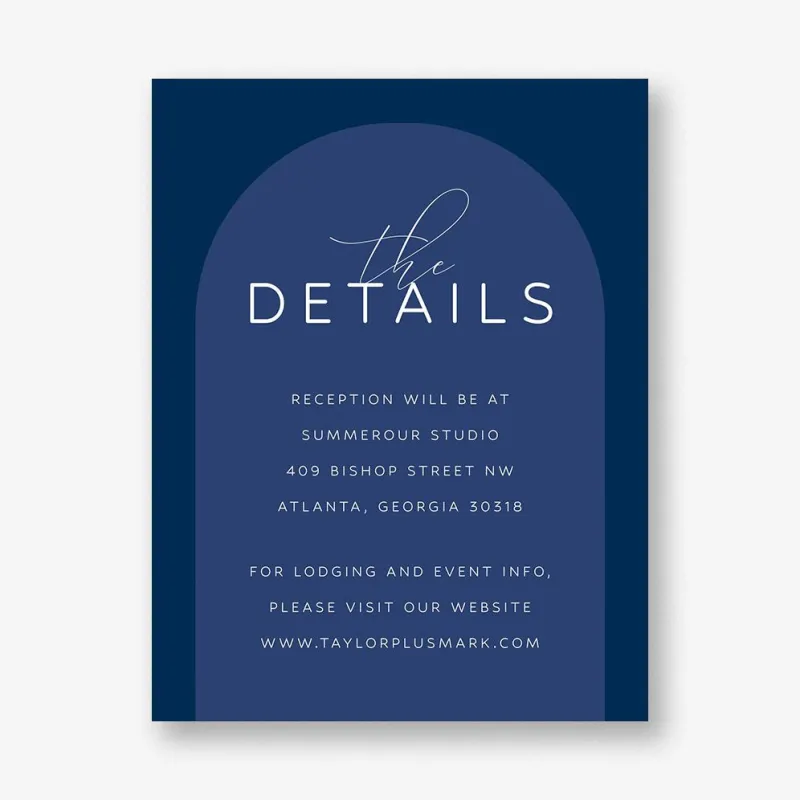 Colorful Arch Information Card sold by Paper Source