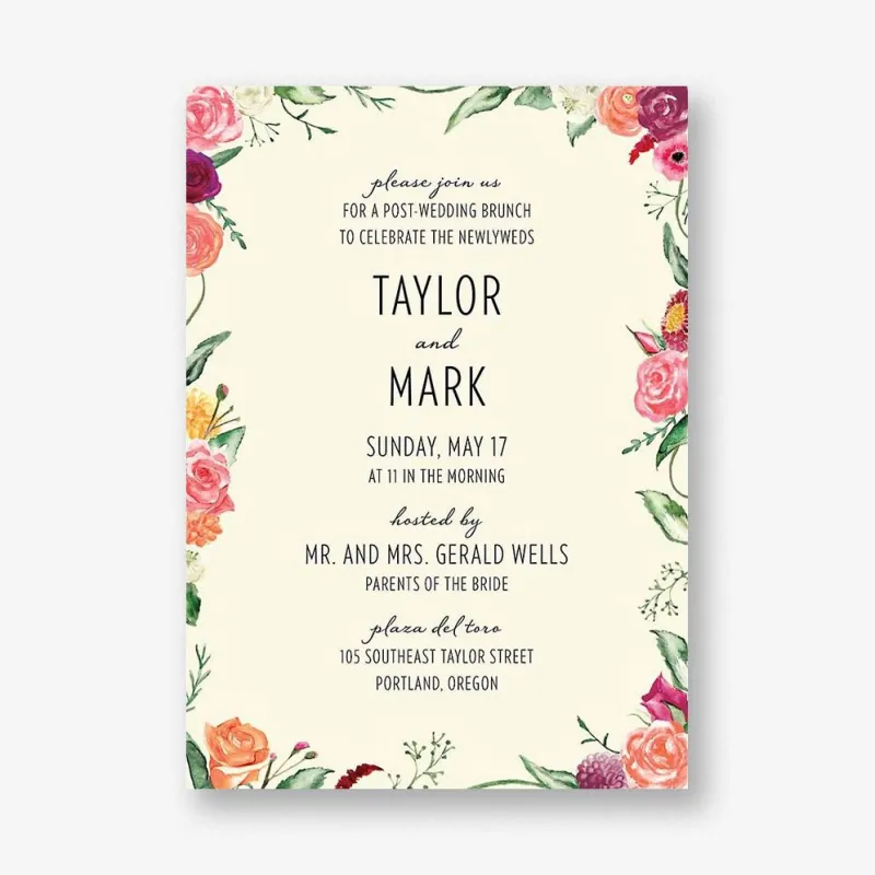 Floral Wreath Information Card sold by Paper Source