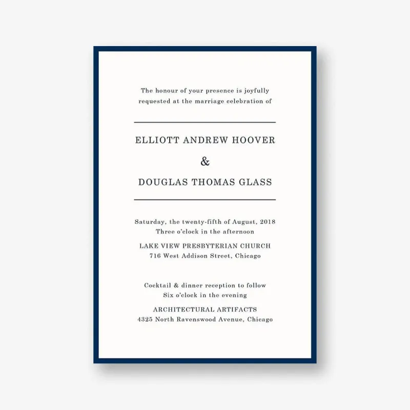 Hemingway Wedding Invitation made by Paper Source