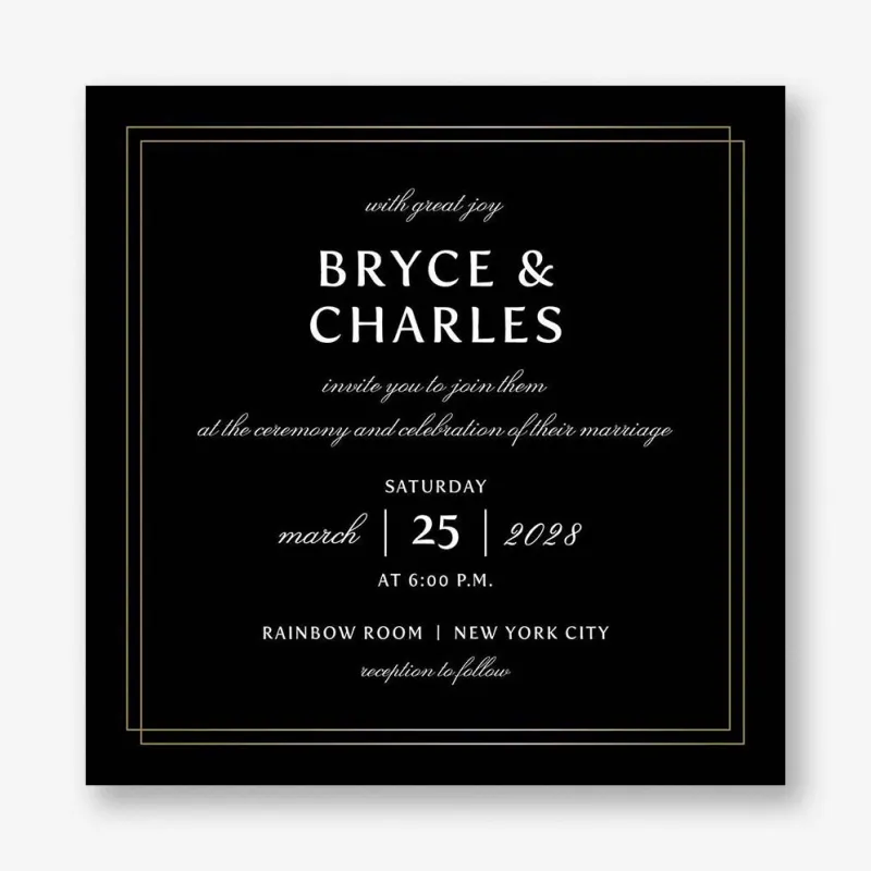 Duo Border Wedding Invitation sold by Paper Source