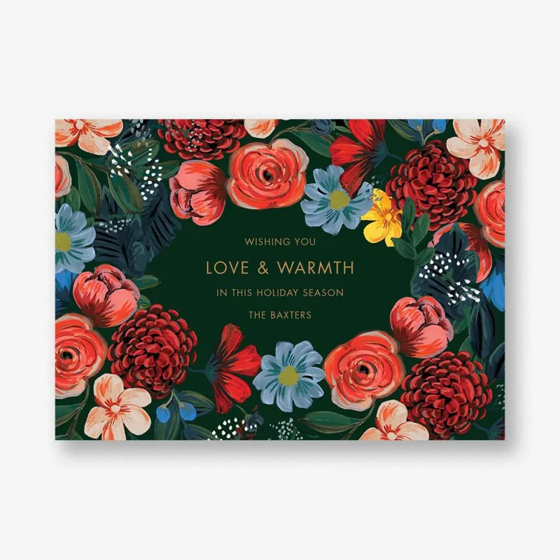 Odette Wreath Holiday Card sold by Paper Source