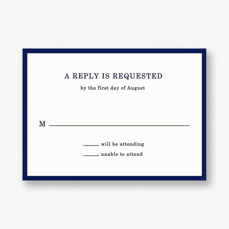 Hemingway Wedding Response Card sold by Paper Source
