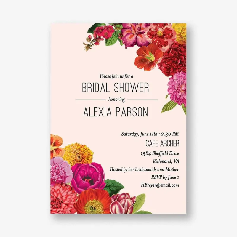 Vintage Floral Bridal Shower Invitation sold by Paper Source