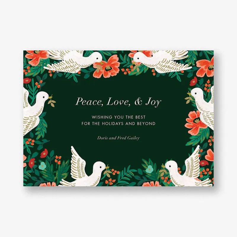 Peace Doves Holiday Card sold by Paper Source