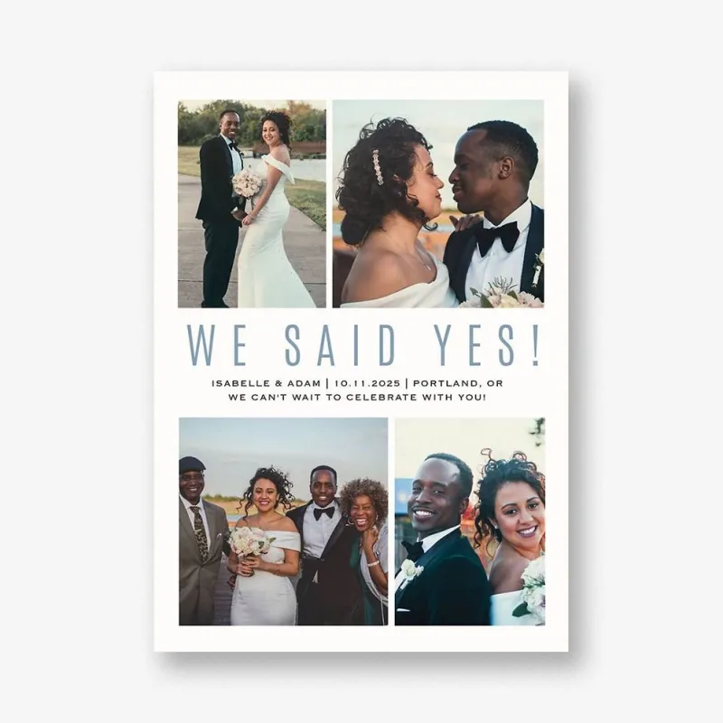 Album Announcement Vertical Wedding Announcement made by Paper Source