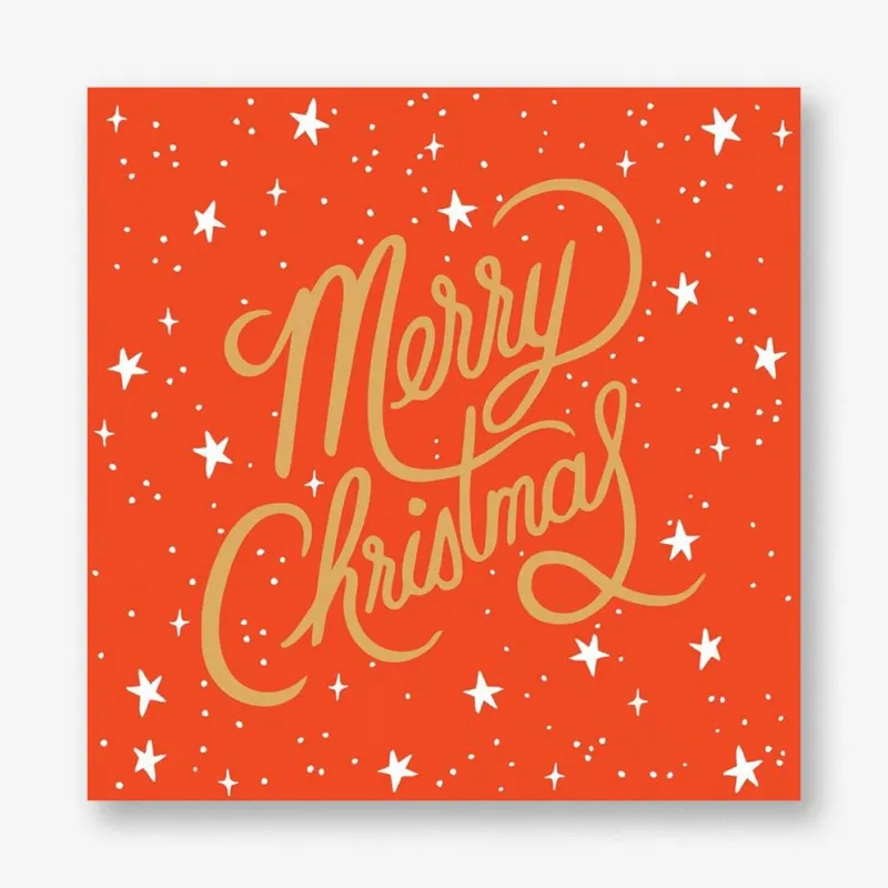 Merry Christmas Script Holiday Card sold by Paper Source