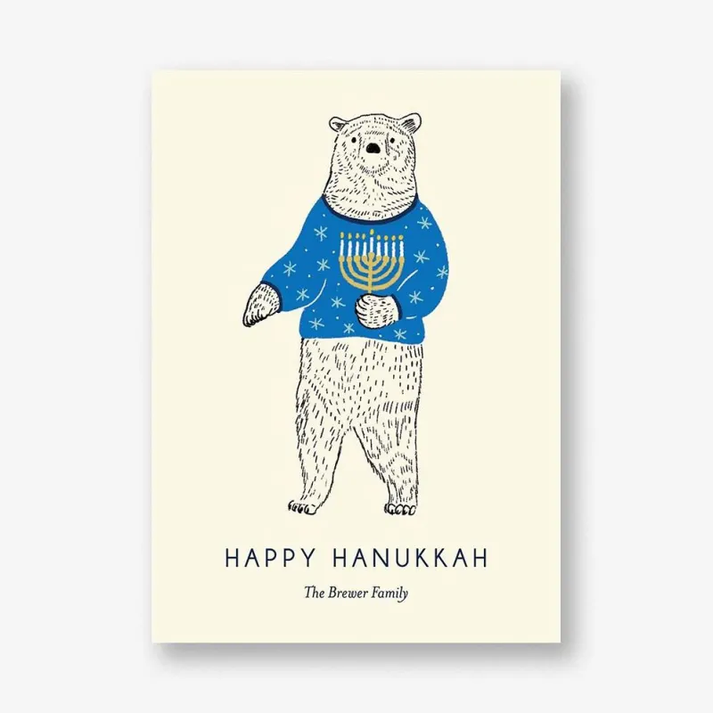 Hanukkah Bear Holiday Card sold by Paper Source