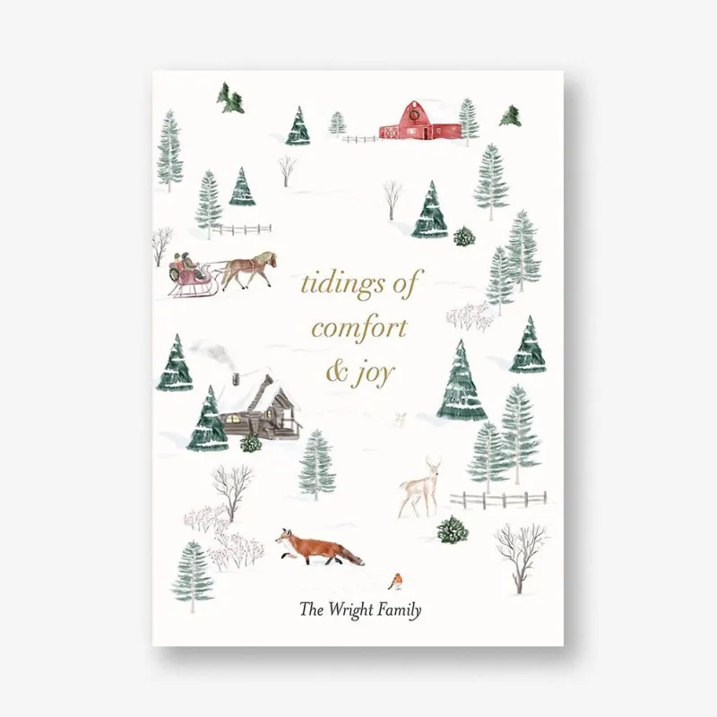 Winter Toile Holiday Card sold by Paper Source