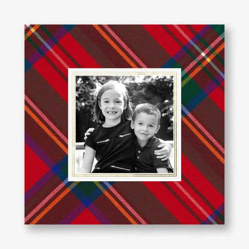 Tartan Square Photo Card sold by Paper Source