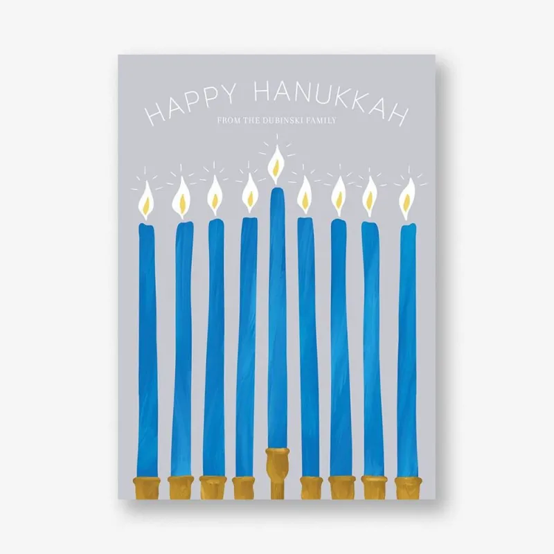 Hanukkah Candles Holiday Card sold by Paper Source