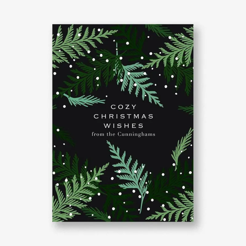 Cedar Branches Holiday Card sold by Paper Source