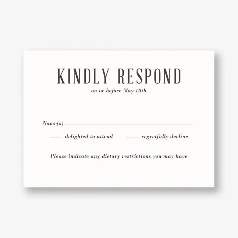 Golden Age Response Card sold by Paper Source