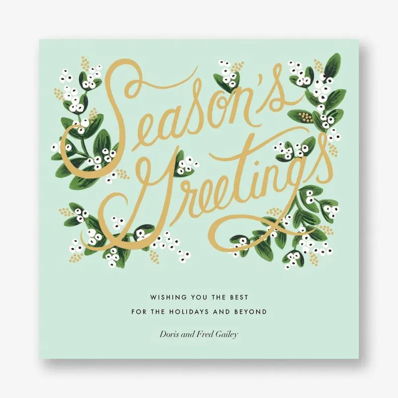 Mistletoe Branches Holiday Photo Card sold by Paper Source