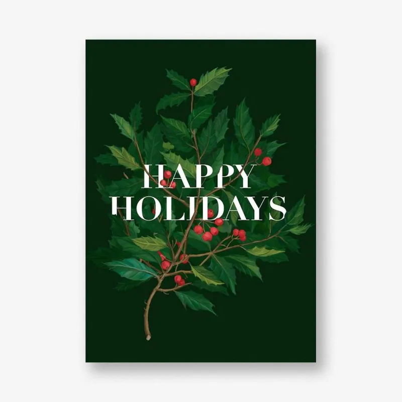 Holly Branch Card sold by Paper Source