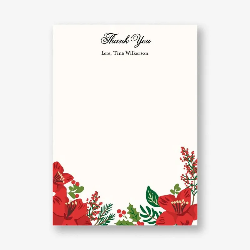 Holiday Floral Stationery sold by Paper Source