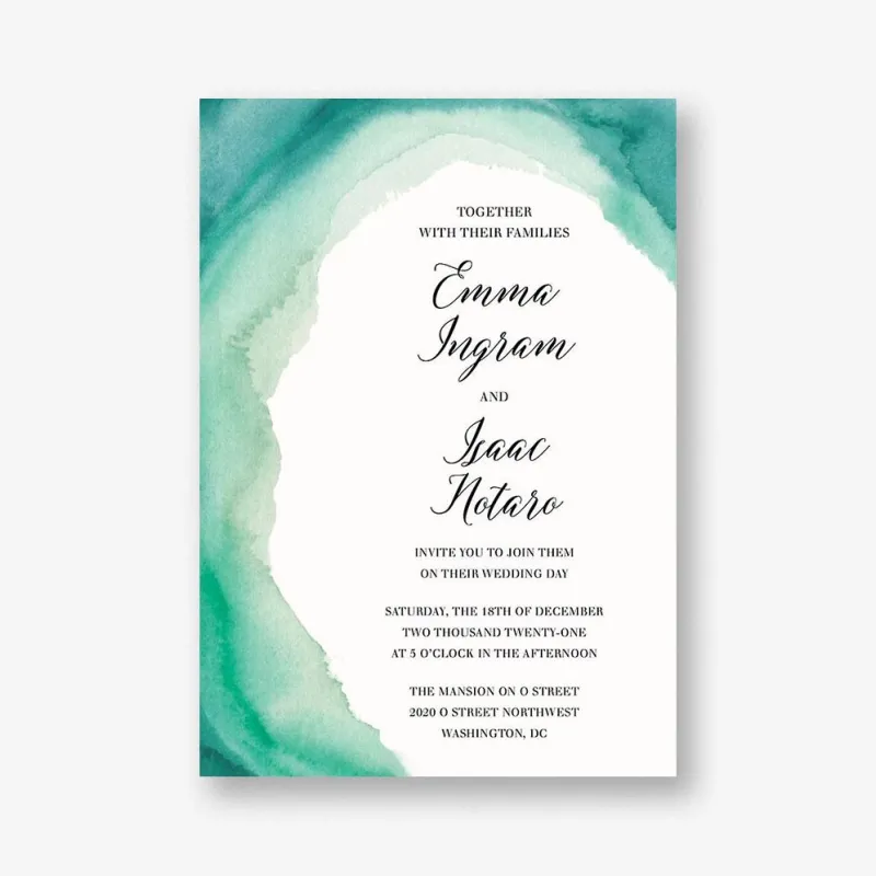 Emerald Wedding Invitation sold by Paper Source