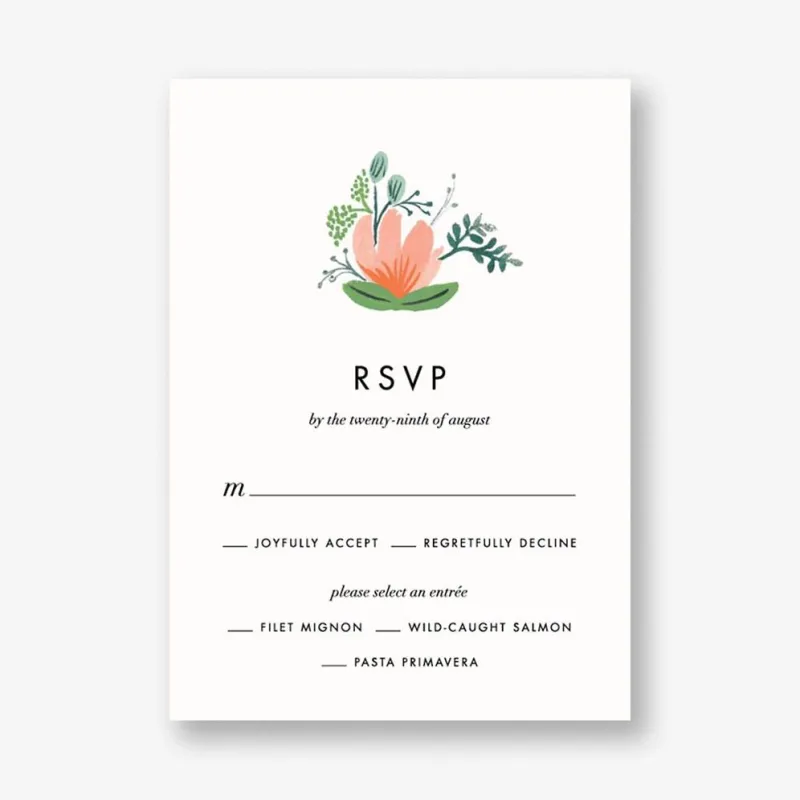 Wrapped in Wildflowers Response Card sold by Paper Source