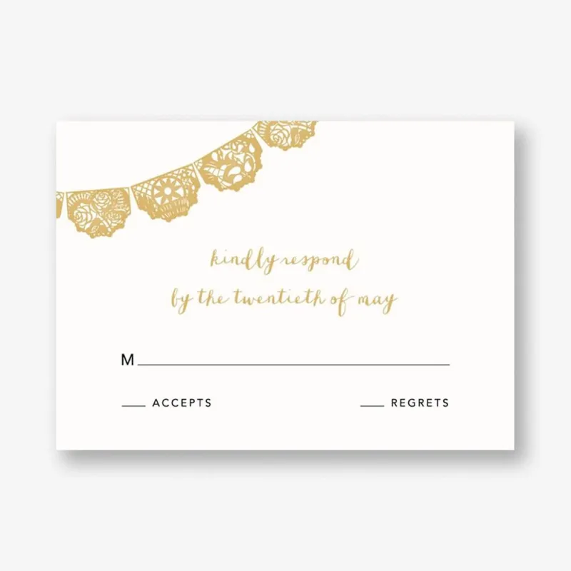 Tulum Response Card sold by Paper Source