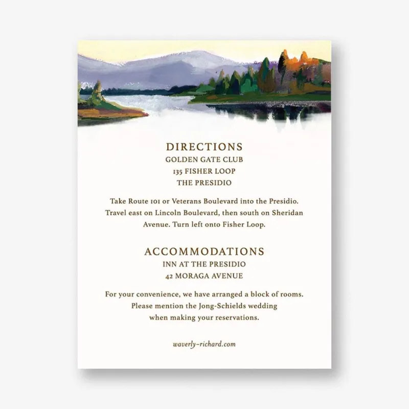 Oneida Information Card sold by Paper Source