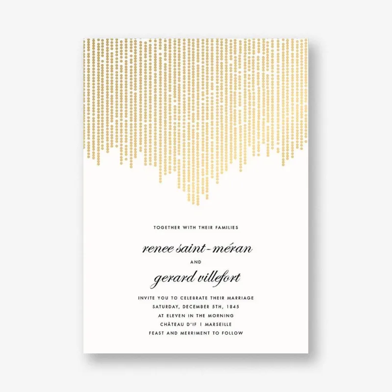 Josephine Baker Foil Wedding Invitation sold by Paper Source