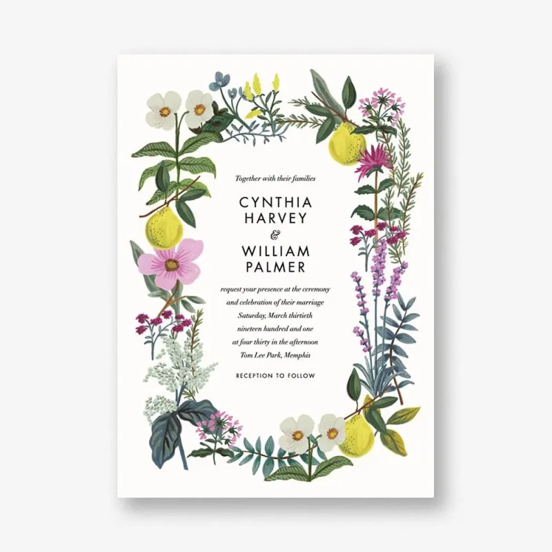 Herb Garden Wedding Invitation sold by Paper Source