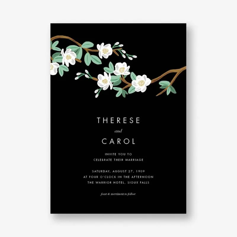 Tea Tree Wedding Invitation made by Rifle Paper Co.