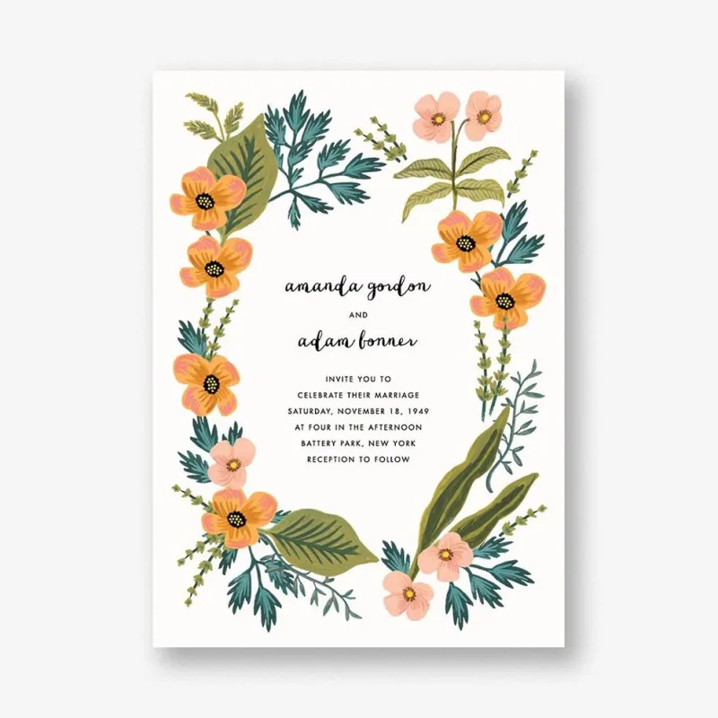 October Herbarium Wedding Invitation sold by Paper Source