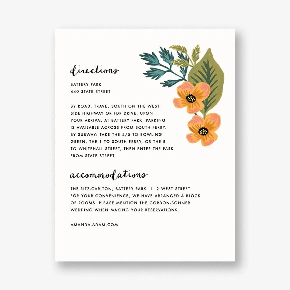 October Herbarium Information Card sold by Paper Source