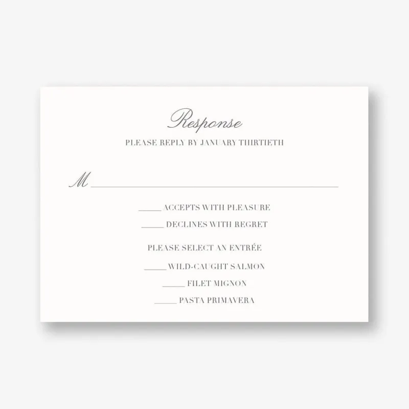 Naiad Response Card sold by Paper Source