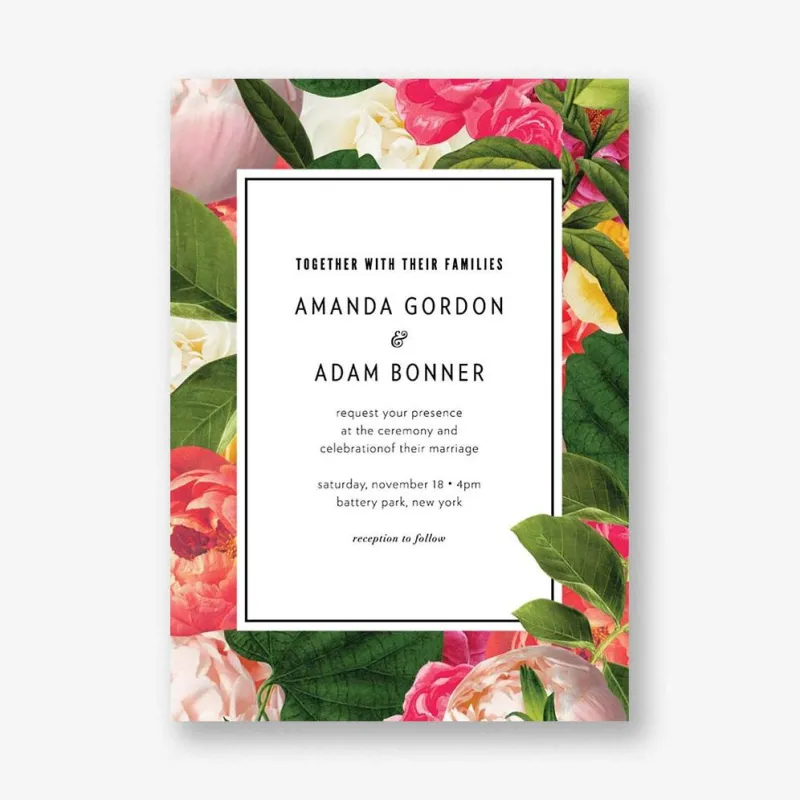 Lanai Floral Wedding Invitation sold by Paper Source