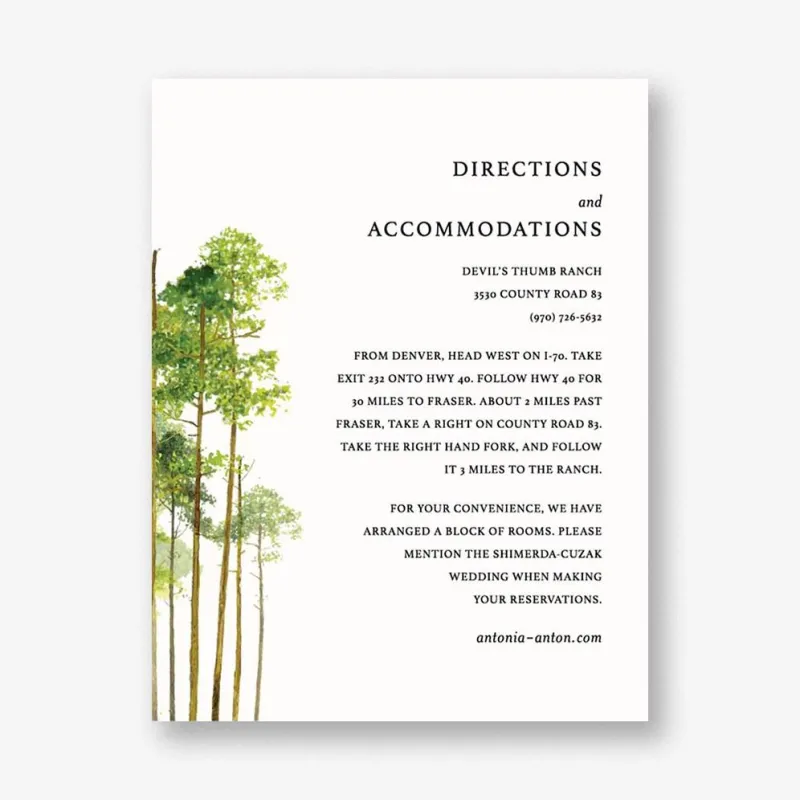 Helena Information Card sold by Paper Source