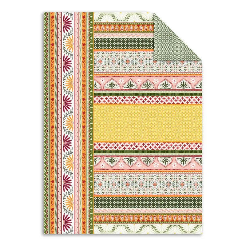 Folk Pattern Double-Sided Flat Wrap sold by Paper Source