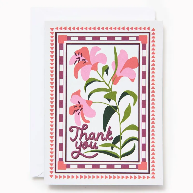 Framed Floral Thank You Card sold by Paper Source