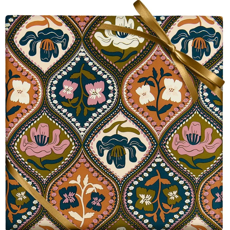 Diamond Floral Continuous Roll Wrap sold by Paper Source